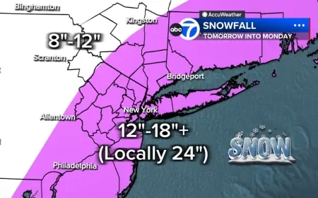 Blizzard Warning: blizzard warning hits NYC area as projected snow totals rise again; LI may see worse