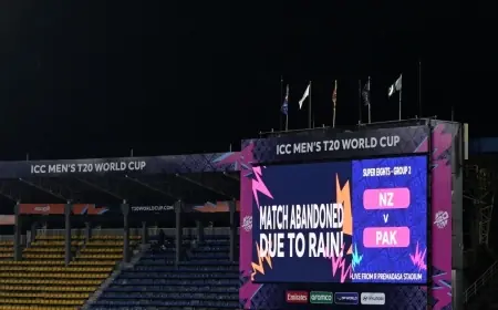 Rain Washout: Pakistan-New Zealand Super Eights Opener Abandoned at T20 Cricket World Cup