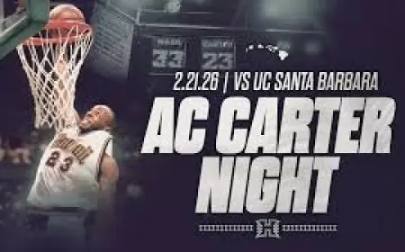 Hawaii Basketball Prepares for Nationally Televised AC Carter Night and No. 23 Jersey Retirement