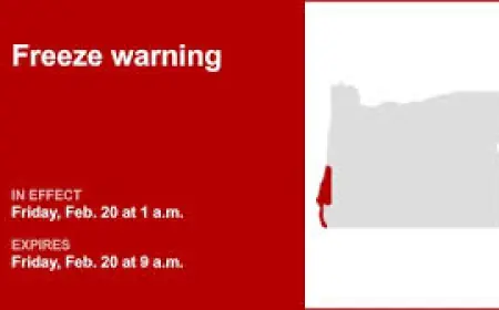 Freeze Watch: Freeze warning for South Central Oregon Coast and Curry County Coast