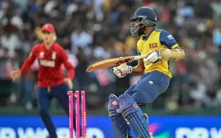 Dushan Hemantha’s Unusual Hit-Wicket Caps Sri Lanka’s Struggles Against England in Super 8