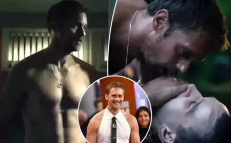 Alexander Skarsgård Clarifies Sexuality in Cheeky ‘Pillion’ Press Tour Video