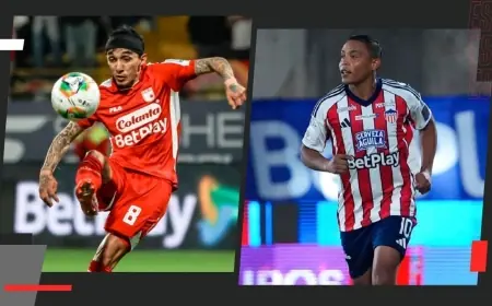 Santa Fe - Junior: Fecha 8 de la Liga BetPlay en El Campín, hora y claves del duelo