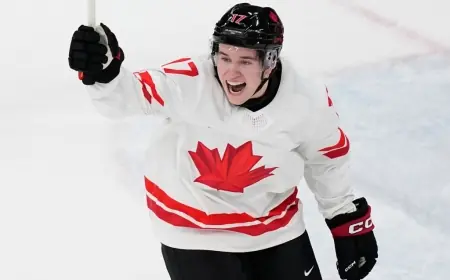 Macklin Celebrini’s Olympic surge draws Warriors and Sharks into the drama