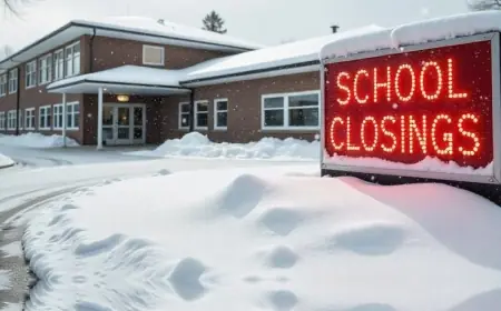 School Closings And Delays Loom for Maryland Monday as Eastern Shore Faces Highest Vulnerability
