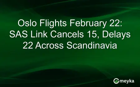 Oslo Flights Disrupted: SAS Link Cancels 15 and Delays 22 Amid Storm Oriana; Norway Sees 119 Cancellations and Delays