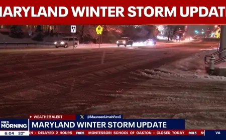 Local Weather: Snow, Wind and Crews Clearing Roads Across Maryland