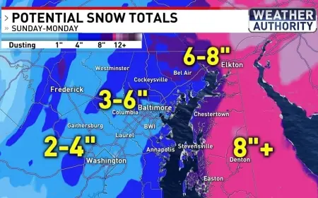 Washington Dc Weather: washington dc weather brings 2–6" snow to region
