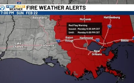 Red Flag (Fire Weather) Warning Issued as Fire Danger Surges Across Multiple U.S. Regions