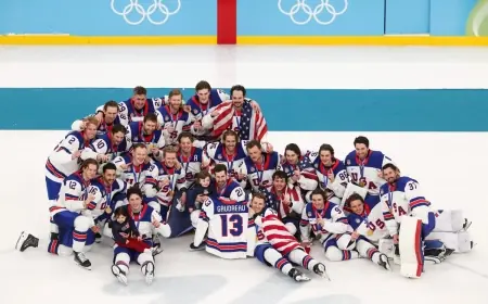 Johnny Gaudreau honored as Team USA brings his children onto the ice during Olympic medal ceremony