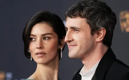 Gracie Abrams and Paul Mescal Mark Red Carpet Debut With a Kiss at the BAFTAs