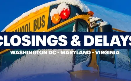 School Closings And Delays in DC Area and Maryland as Winter Storm Forces Virtual Instruction
