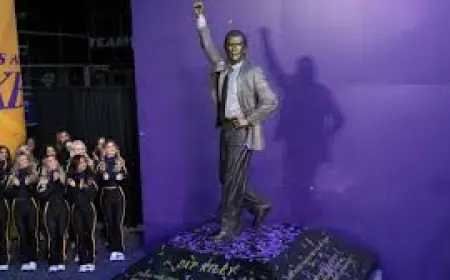 Lakers unveil statue of legendary former coach Pat Riley as pregame speech fuels rivalry drama