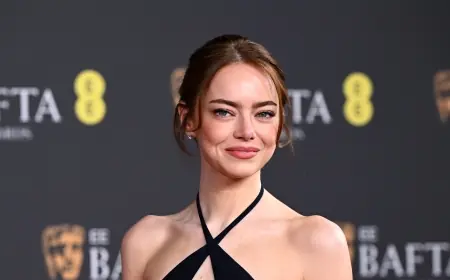 Emma Stone Wears Custom Louis Vuitton to the 2026 BAFTA Awards