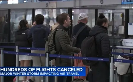 DHS Abruptly Reverses Suspension as Tsa Precheck Reopens; Chicago Airports See Long Lines and Cancellations During Nor'easter