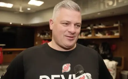 Luke Hughes back at Devils practice as family basks in Olympic gold