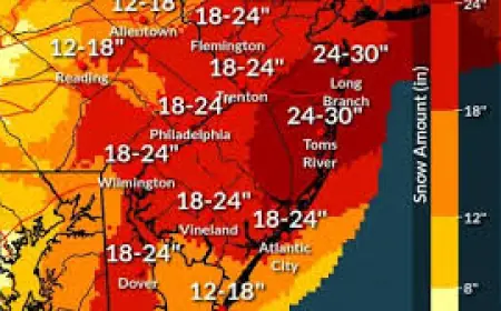 Snowfall Totals New Jersey: Who’s hit first and what residents should expect as a whiteout blizzard batters the Jersey Shore