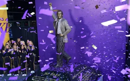 Lakers Unveil Pat Riley Bronze Statue Outside Crypto.com Arena