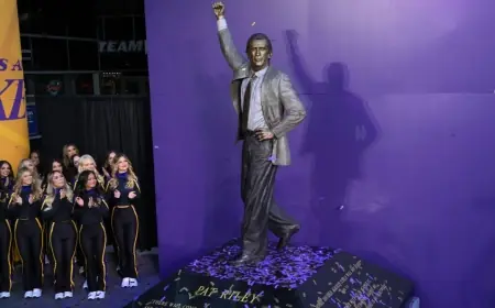 Lakers unveil statue of Pat Riley as pat riley reflects on missed Heat ‘dynasty’