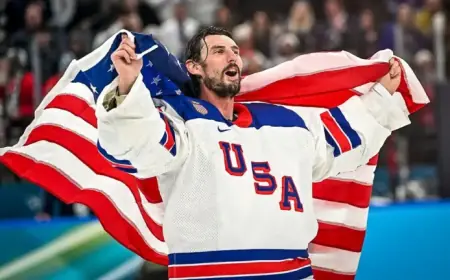 Olympic Hero Connor Hellebuyck Displays ‘Secretary of Defense’ Plaque En Route to White House