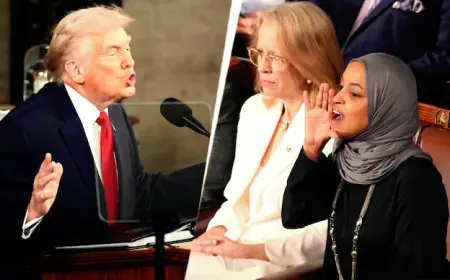 Ilhan Omar, Rashida Tlaib Heckle Trump at State of the Union Over Somali Minnesota Remarks