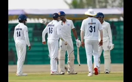 J&K Dominates Karnataka as Dogra Faces Headbutt Controversy in Cricket