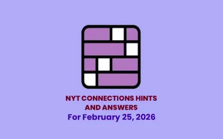 NYT Connections Hints and Answers Today — Wednesday, February 25, 2026 (Puzzle #990)