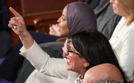 Rashida Tlaib at Center of Fiery State of the Union Clash as President Calls for Lawmakers to Be Sent 'Back From Where They Came'