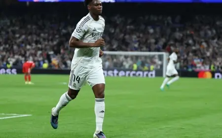 Real Madrid Vs Benfica: Tchouameni’s strike restores aggregate lead as absences and European drama swirl