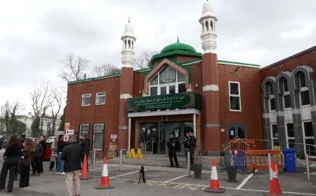 Man in his 40s arrested after axe and knife found at Manchester Central Mosque