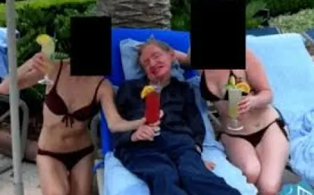 Stephen Hawking Seen in Epstein Files Photo; Family Says Women Were His Caretakers