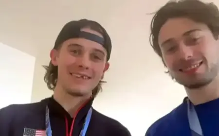 Hughes Brothers Celebrate Gold Medal Victory, Praise Parental Support