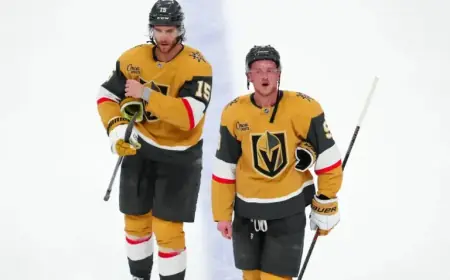 Eichel and Hanifin Out for Golden Knights’ Post-Olympic Break Opener
