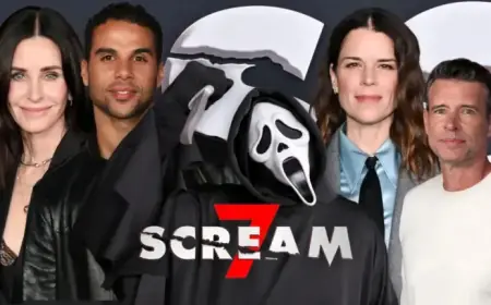 ‘Scream 7’ Red Carpet Shines: Neve Campbell, Courteney Cox, Mason Gooding