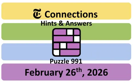 NYT Connections Hints Spike as Puzzle #991 Sends Players Hunting for Help