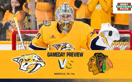 Blackhawks Vs Predators: Predators Resume After Olympic Break with Hockey Fights Cancer Night in Nashville