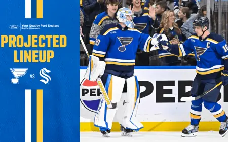 Kraken Vs Blues: Blues Return From Break to Host Kraken at Enterprise Center