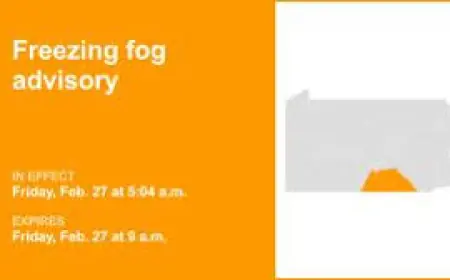 Freezing Fog Advisory Issued for South Central Pa.; Quarter Mile Visibility Expected