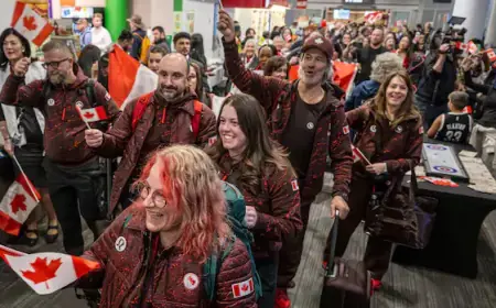Canadian Paralympians Celebrated with Parade Before Departing for Italy Games