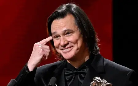 Jim Carrey Stuns Paris With Emotional César Award Speech, New Look, and Girlfriend Reveal