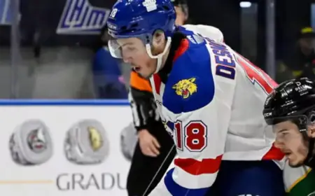 Caleb Desnoyers Shines with Six Points in LHJMQ Match