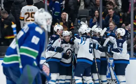 Perfetti Scores OT Winner, Lifts Jets Past Canucks