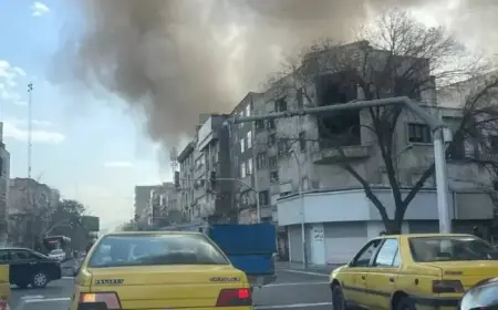 Reports: Multiple Explosions and Thick Smoke Emerge in Central Tehran
