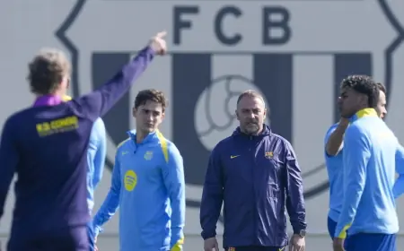 Barca train in Sant Joan Despi ahead of Villarreal clash at Camp Nou