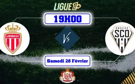 Mónaco - Angers: Probable Lineups, Tactical Debate and Key Stats Ahead of the Stade Louis-II Clash