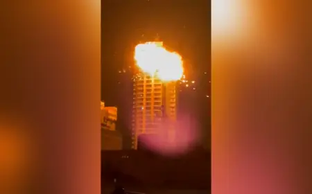 Bahrain high-rise struck in suspected Iranian drone incident