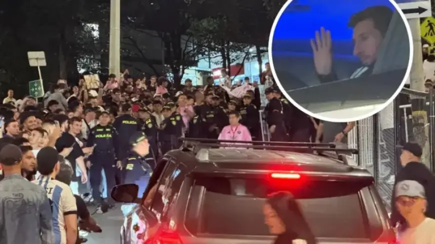 Messi Arrives in Medellín: Argentine Star and Team Reach Hotel