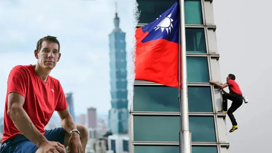 Alex Honnold scales Taipei 101 without ropes in live skyscraper stunt