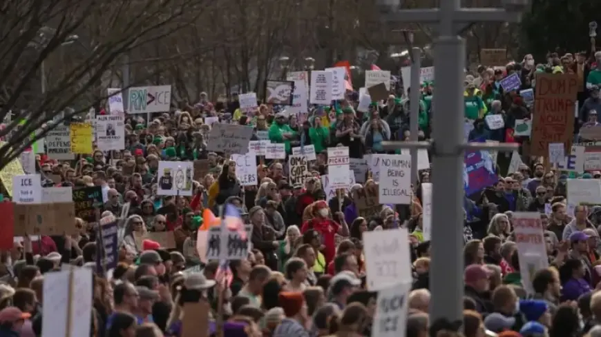 Portland Sees Thousands Rally Downtown for ‘Labor Against ICE’ Protest
