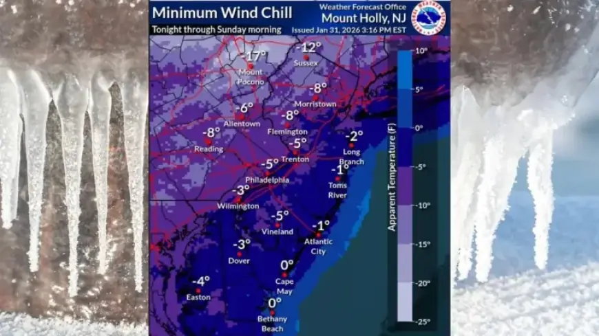 Brace for -15 Degree Wind Chills Overnight in N.J. as 50 MPH Winds Loom